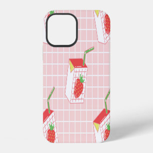Coque iPhone 12 Cartons de Lait à la Fraise : Motifs Ludiques