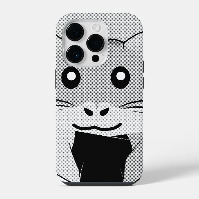 Coque iPhone Cartoon Hamster Scarfé de Joie (Verso)