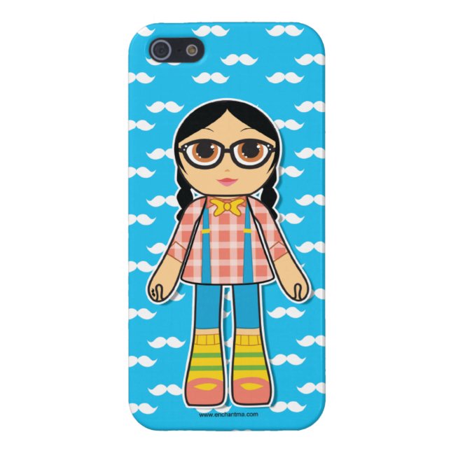 Coque iPhone Cas de téléphone portable de poupée de hippie (Dos)