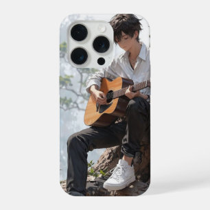 Coque iPhone 15 Pro Cas Epic Anime Guitariste Anniversaire - Personnal