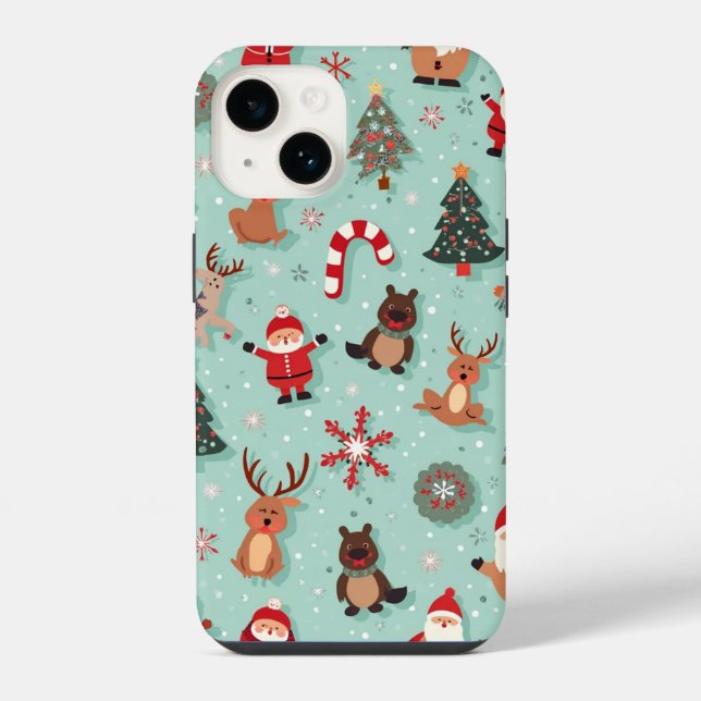Coque iPhone cas téléphonique de noël (Verso)
