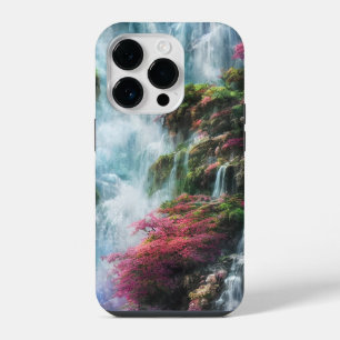 Coque Pour iPhone 14 Plus Cascade de printemps Montagne Fleurs roses 11