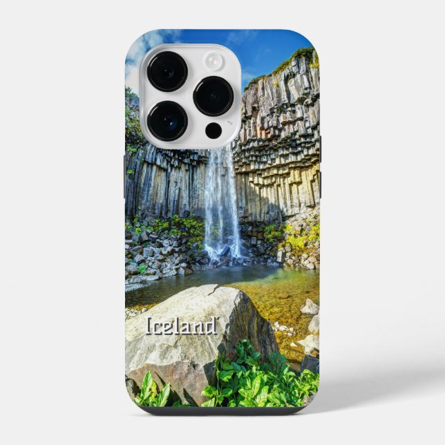 Coque iPhone Cascade de Svartifoss, Islande (Verso)