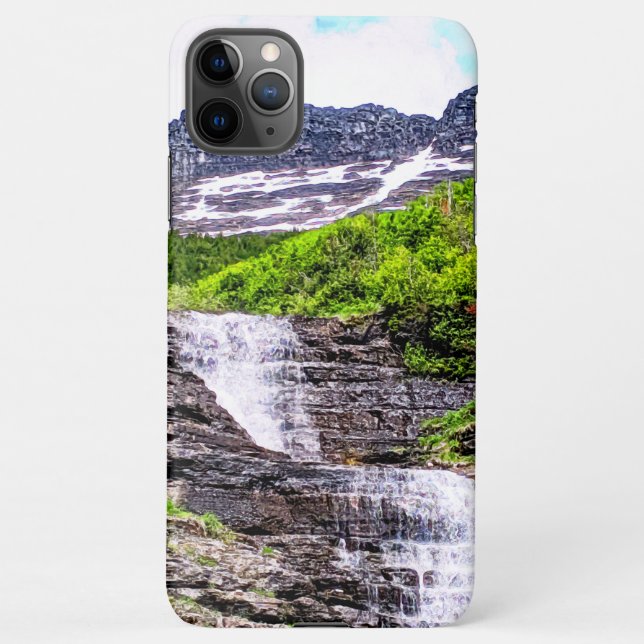 Coque iPhone Cascades de fonte glaciaire se précipitent au larg (Dos)