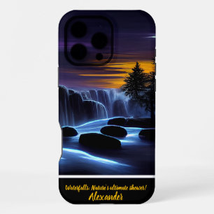 Coque iPhone 16 Pro Max Cascades de nuit enchanteresses avec une touche pe