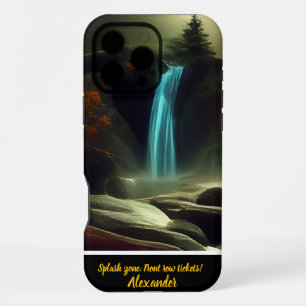 Coque iPhone 16 Pro Max Cascades magiques la nuit, uniquement vôtre Cas-M