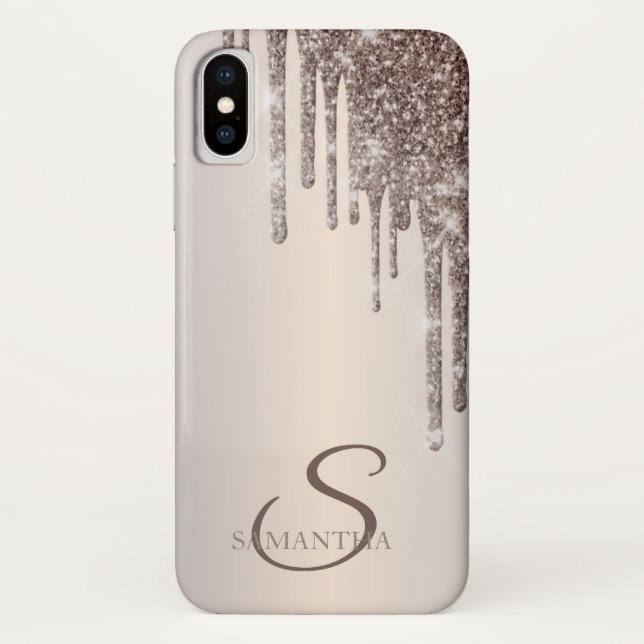 Coque iPhone Case-Mate Elegant Cool Glitter Drips (Dos)