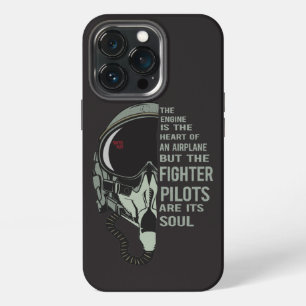 Etui iPhone 13 Pro Casque de pilote de chasse et masque à oxygène vit
