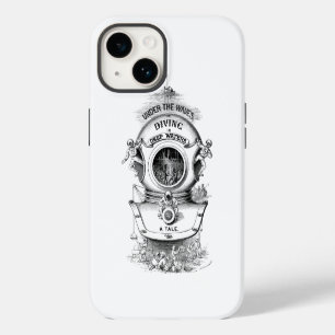 Coque Pour iPhone 14 Casque de plongée antique nautique noir et blanc
