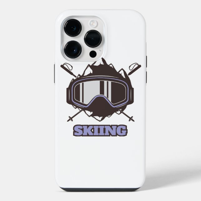 Coque iPhone Casque de ski cool  (Verso)