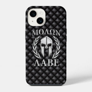 Coque Pour iPhone 14 Casque de Spartiate Molon Labe Laurier