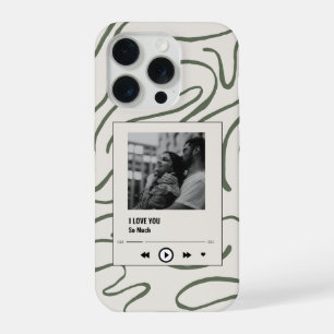 Coque iPhone 15 Pro Casque photo personnalisée Je t'aime Cadeau