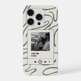 Coque iPhone 15 Pro Casque photo personnalisée Je t'aime Cadeau