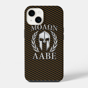 Coque Pour iPhone 14 Casque spartiate Molon Labe Laurier