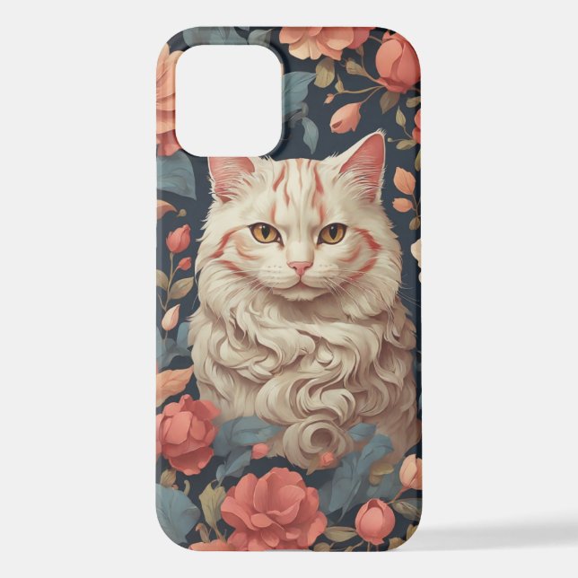 Coque iPhone Casse téléphonique pour chat mignon (Verso)