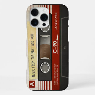 Coque iPhone 16 Pro Max Cassette Audio Compact Rétro | Meilleurs Cadeaux D