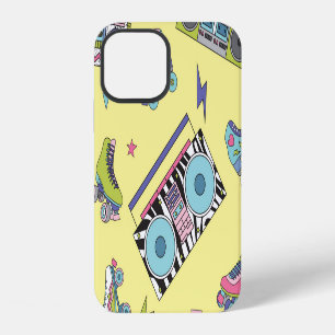 Coque iPhone 12 Cassette vintage, patins à roulettes : rétro