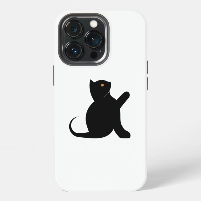 Coque iPhone Cat dit bonjour (Dos)