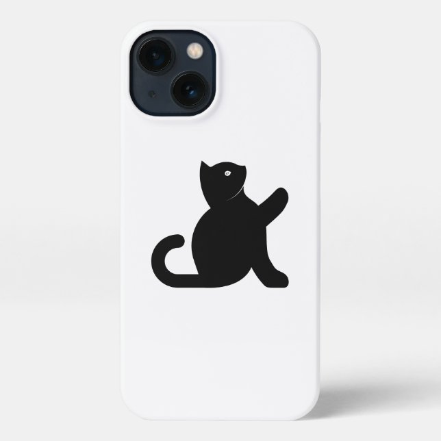 Coque iPhone Cat dit bonjour (Verso)