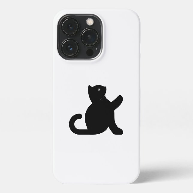 Coque iPhone Cat dit bonjour (Verso)