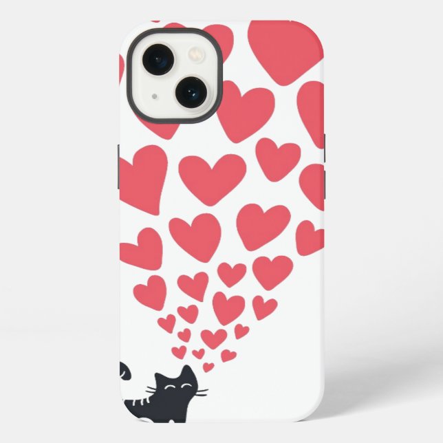 Coque iPhone Cat in Love (Verso)