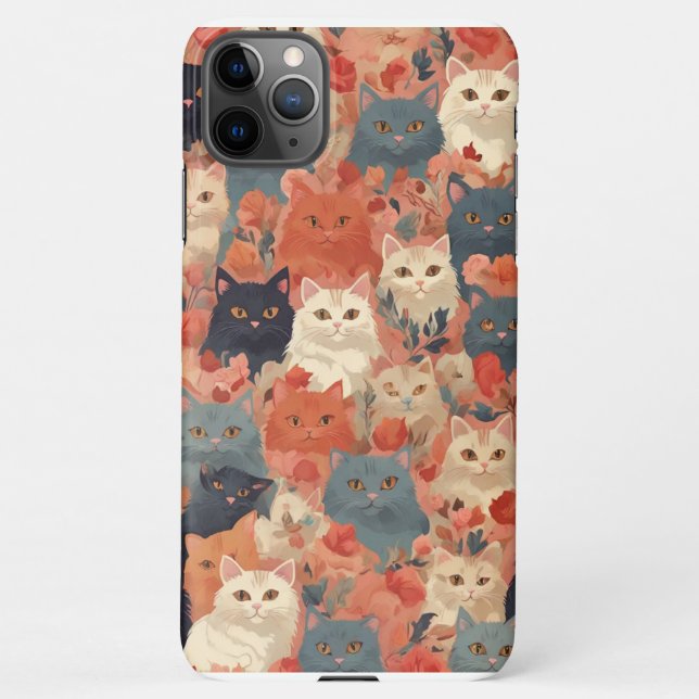 Coque iPhone Cat motif Téléphone (Dos)
