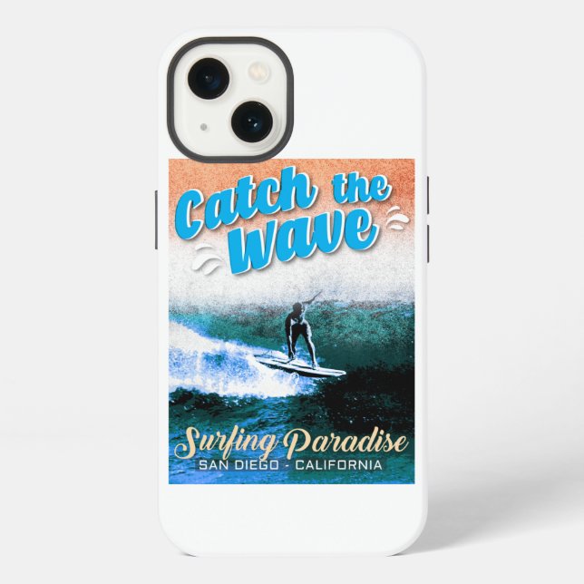 Coque iPhone Catch the Wave - Le paradis du surf (Verso)