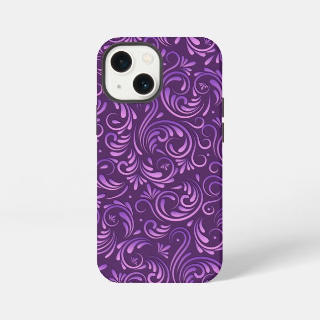 Coque iPhone Cath Kidston Design Fleurs violettes (Verso)
