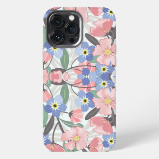 Etui iPhone 13 Pro Max Cath Kidston Londres Design fleurs bleues