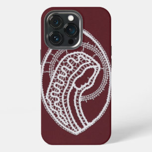 Etui iPhone 13 Pro Catholic Sainte Vierge Marie, dentelle