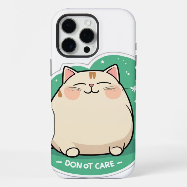 Coque iPhone Cat's I not care (Verso)