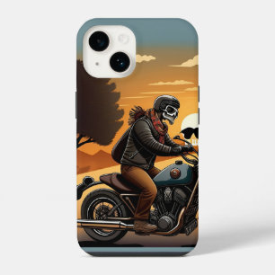 Coque Pour iPhone 14 Cavalier à la tête de mort masquée parcourant la v
