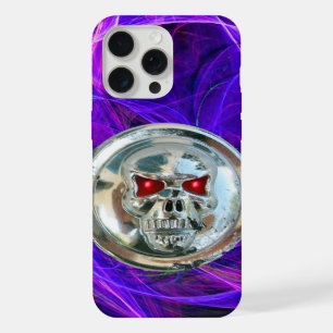 Coque iPhone 15 Pro Max CAVALIERS DE CRÂNE Rose Bleu Violet Tourbillons Fr