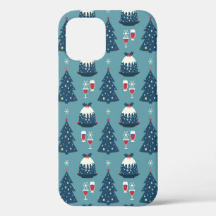 Coque iPhone 12 Célébration de fête de fantaisie de Noël seamless