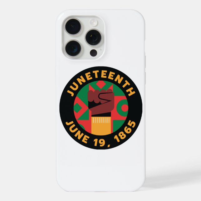 Coque iPhone Célébration de Juneteenth commémorant la liberté e (Verso)