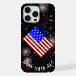 Coque iPhone 15 Pro Max Célébration du 4 juillet - Drapeau des États-Unis