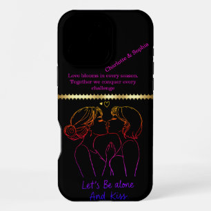 Coque iPhone 16 Pro Max Célébrer l'amour avec des femmes joueuses lingerie