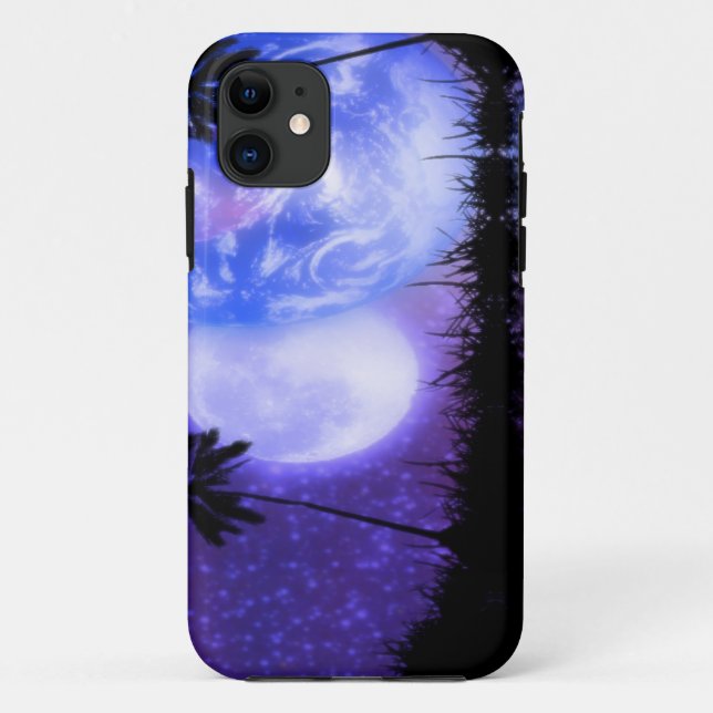 coque iphone céleste de la Terre et de la Lune (Dos)