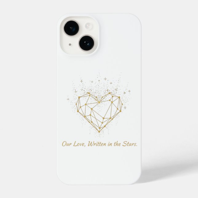 Coque iPhone Celestial Geometric Heart iPhone Case - Our Love (Verso)