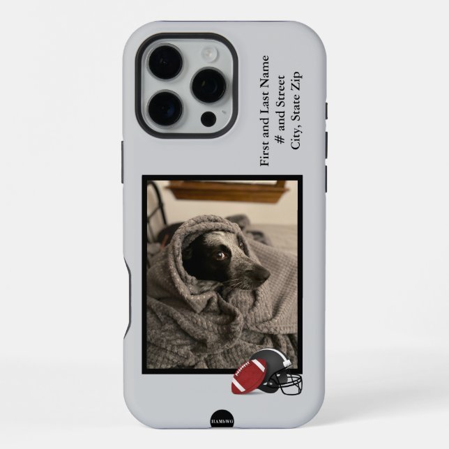 Coque iPhone Cellule Téléphone Case Football Thème Photo et ID  (Verso)
