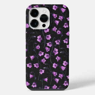 Coque Pour Pour iPhone 14 Pro Max Cellules bleues de minuit, cloches, Bellflowers 2