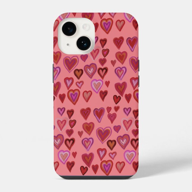 Coque iPhone Cent cœurs (Verso)