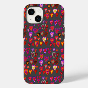 Coque Pour iPhone 14 Cent cœurs Étui Case-Mate pour iPhone