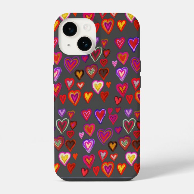 Coque iPhone Cent cœurs Étui Case-Mate pour iPhone (Verso)