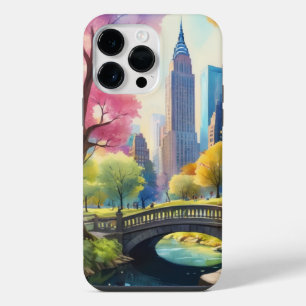 Coque Pour Pour iPhone 14 Pro Max Central Park de NYC en peinture à l'aquarelle V 1