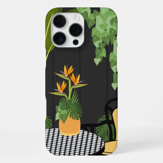 Coque iPhone Centre de table oiseau de paradis tropical (Verso)