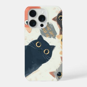 Coque iPhone 15 Pro Cercle de chats mignons – Illustration de chat kaw