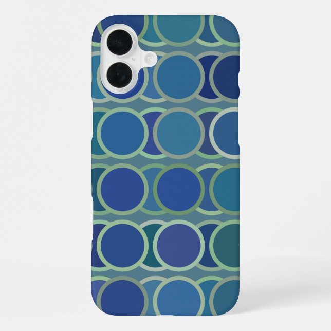 Coque iPhone Cercle Motif bleu (Verso)