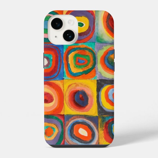 Coque iPhone Cercles Carré de Kandinsky (Verso)