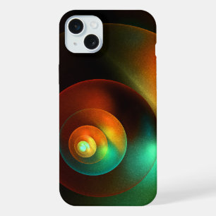 Coque iPhone 15 Plus Cercles Colorés Motif d'Art Abstrait Moderne #18